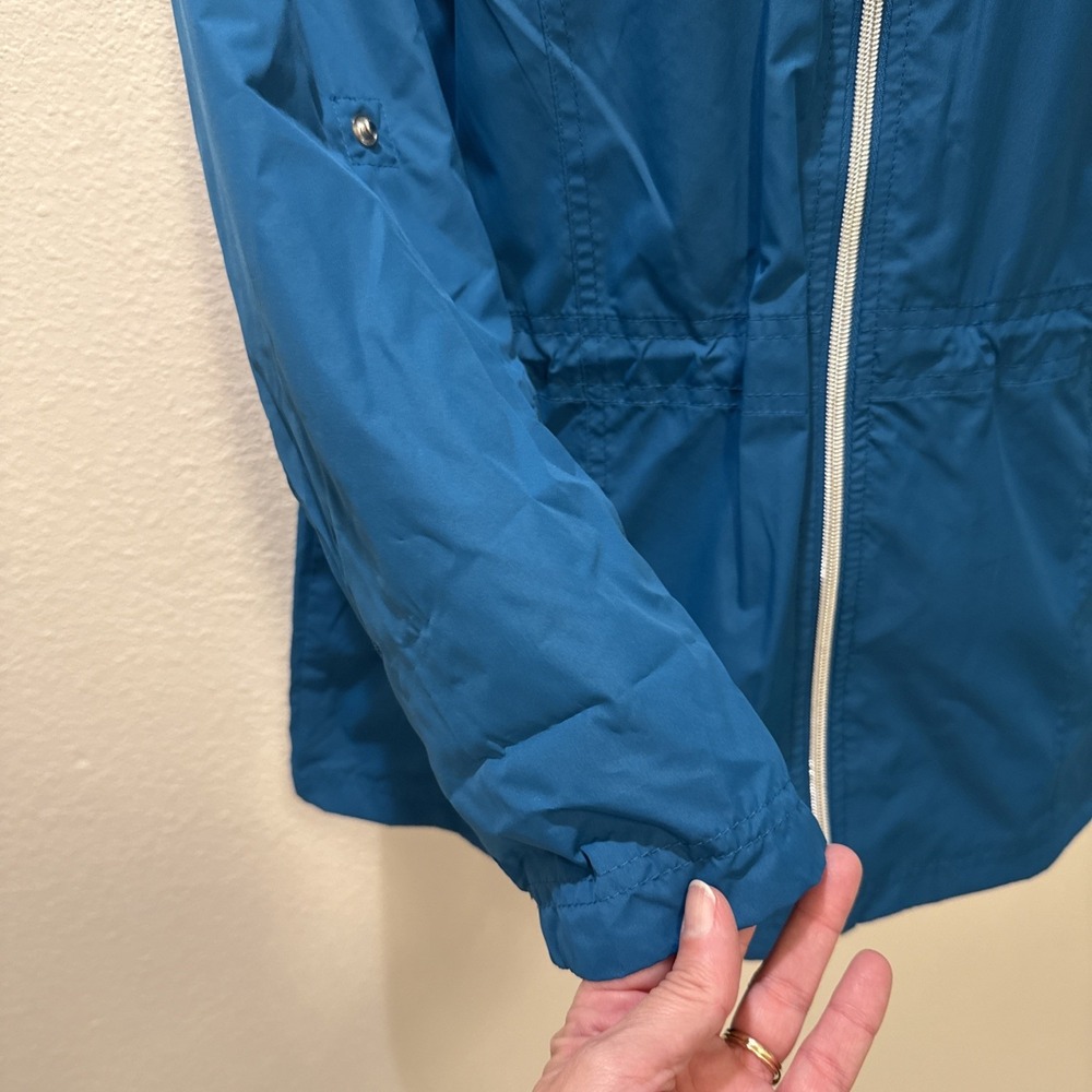 Style & Co Sport Teal Lightweight Hooded Jacket Women's Size Small NWT - Picture 4 of 12